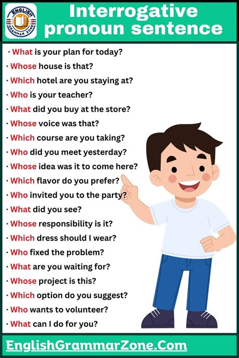 150 Example Sentence Of Interrogative Pronoun