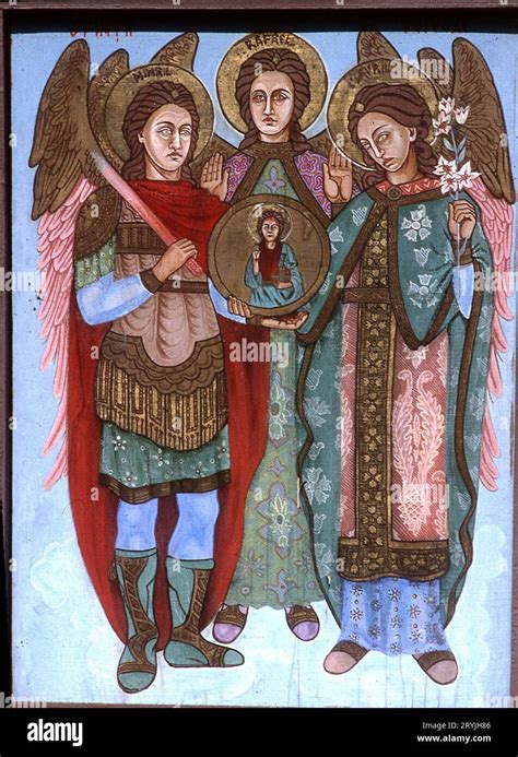 Ilfov County Romania 1990 Beautiful Painting Of Archangels Michael