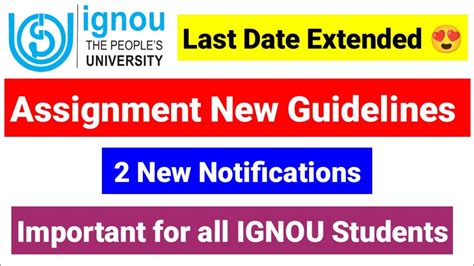 IGNOU Released Assignment Submission New Offline Online Guidelines