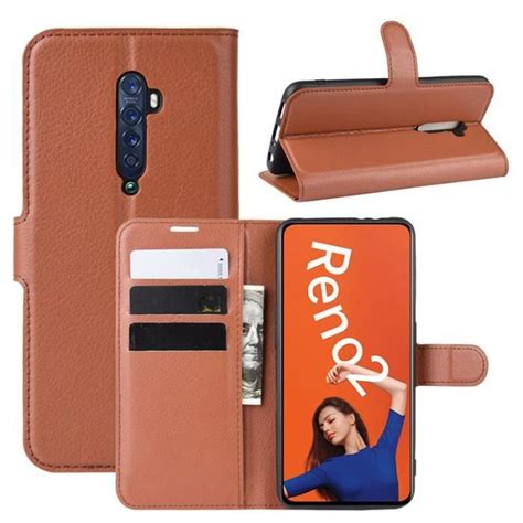 Tui Oppo Reno Folio En Cuir Style Portefeuille Magn Tique