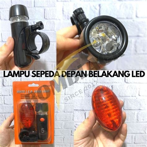 Jual Lampu Senter Sepeda Depan Belakang Power Beam Lampu Putih