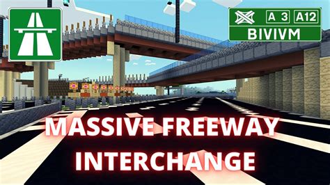 MINECRAFT FREEWAY INTERCHANGE TIMELAPSE Building The New Junction A3