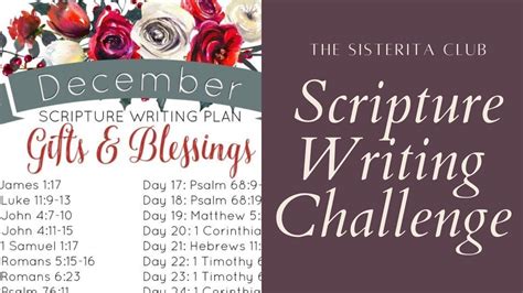 December Scripture Writing Challenge Youtube