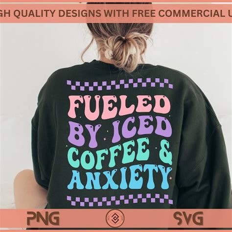 Iced Coffee And Anxiety Svg Etsy