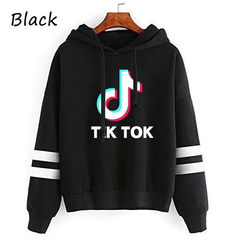 Womens Casual Long Sleeve Tik Tok Print Hoodie Hooded Tops Teen Pullover Sweatshirt Buy At A Low