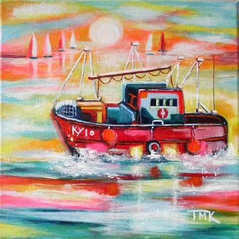 Colourful Fishing Boats Crystal Galleries