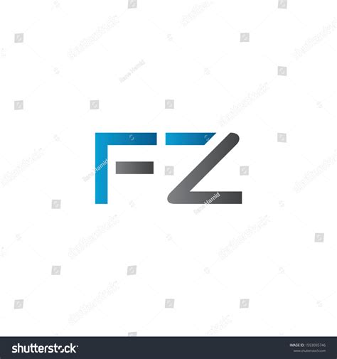 Initial Letter Fz Logo Design Vector Stock Vector Royalty Free