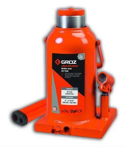 Mild Steel Heavy Vehicle 50 Ton Groz Hydraulic Bottle Jack For Heavy