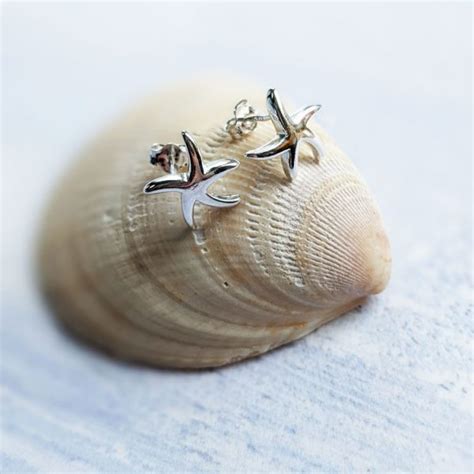 Sterling Silver Starfish Earrings Sandandseagulls Co Uk