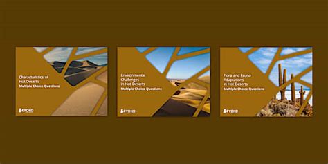 AQA Hot Deserts Multiple Choice PowerPoint Quiz Bundle