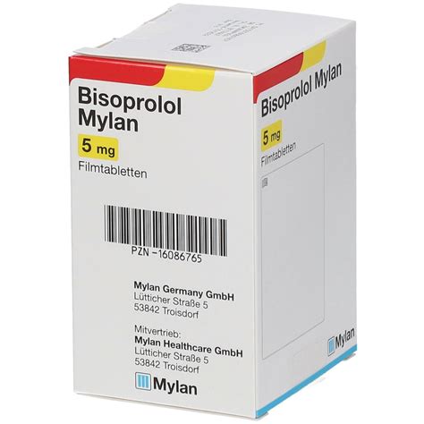 BISOPROLOL Mylan 5 Mg Filmtabletten 100 St Mit Dem E Rezept Kaufen