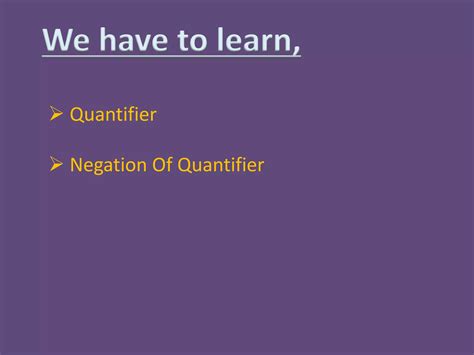 Quantifier And Their Negation Ppt