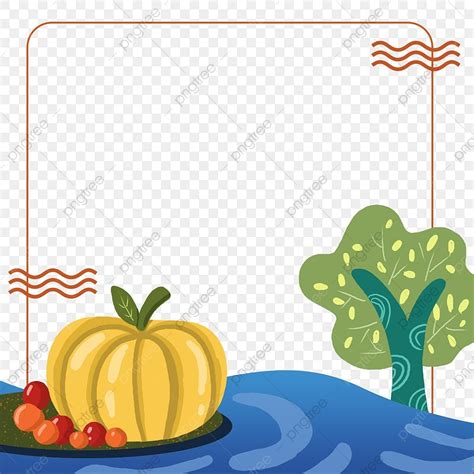 Autumn Harvest White Transparent Autumn Harvest Crops Border Autumn