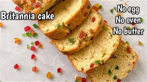 Britannia Style Cake Recipe Without Oven Eggless Tutti Frutti Cake Recipe Youtube