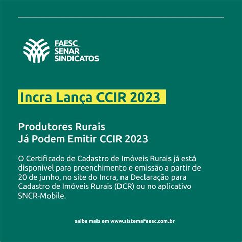 Certificado De Cadastro De Im Veis Rurais J Foi Lan Ado Sucesso No Campo