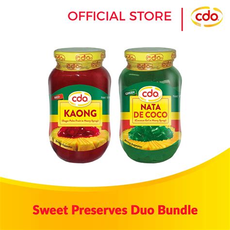 Cdo Sweet Preserves Duo Bundle Kaong Red 340g Nata De Coco Green