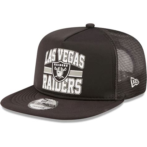 Men S Las Vegas Raiders New Era Black A Frame Fifty Snapback Trucker Hat