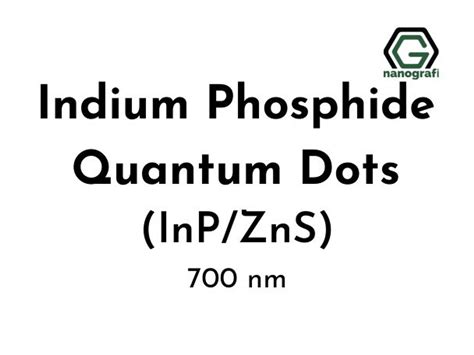 Indium Phosphide Quantum Dots Inpzns Qd 700 Nm