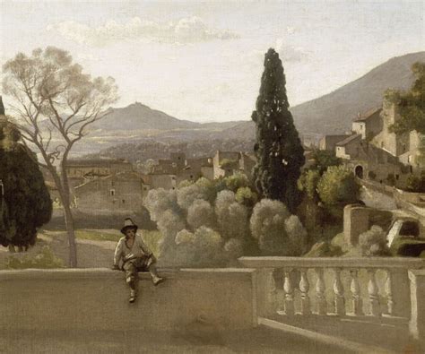 The Gardens of the Villa d'Este, Tivoli - Camille Corot - WikiArt.org ...