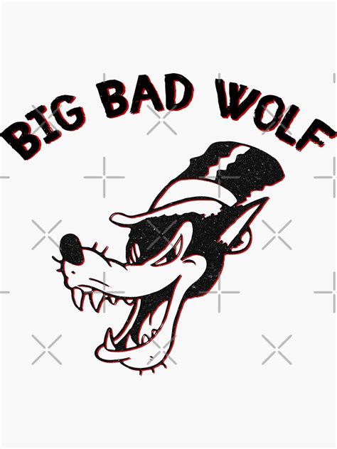 Big Bad Wolf Sticker For Sale By Skyafterdusk Redbubble