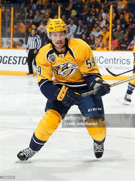 Roman Josi Of The Nashville Predators Skates Against The Arizona