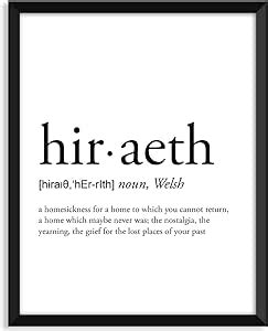 Amazon Serif Design Studios Hiraeth Definition Unframed Art