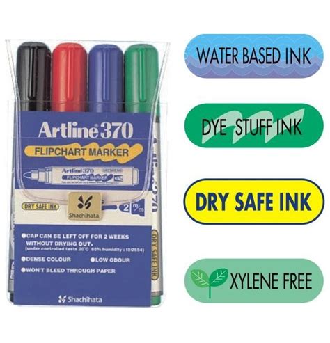 Flipchart Marker Artline Dry Safe Ink Corp Plastic Varf Rotund