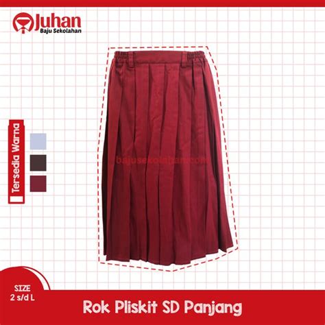 Jual Rok Pliskit Merah Sd Rok Sd Panjang Rok Pliskit Sd Rok Sekolah Sd