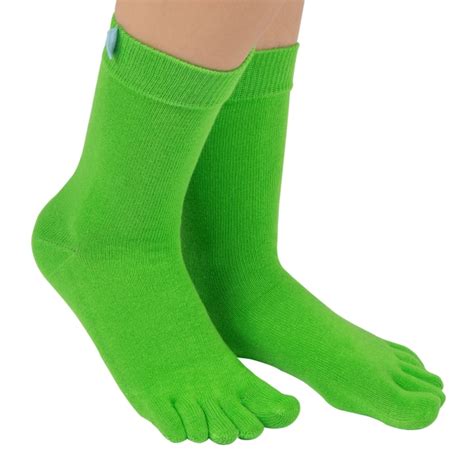 Toetoe® Socks Mid Calf Toe Socks Lime Green Unisize