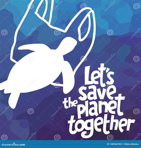 Save The Ocean Square Vector Image The Environment Protection Vector