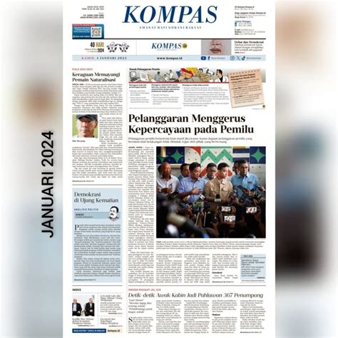 Jual KORAN KOMPAS EDISI JANUARI 2024 Shopee Indonesia