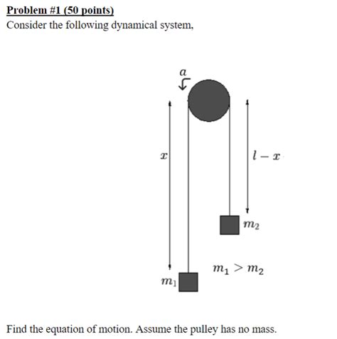 Solved Find The Equations Of Motion For A Control System