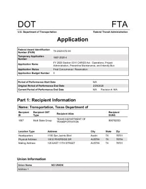 Fillable Online Fy Section Cares Act Operations Project