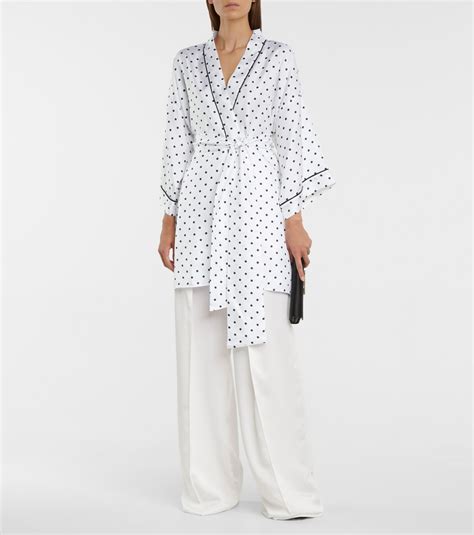 Rodarte Polka Dot Silk Twill Robe Rodarte