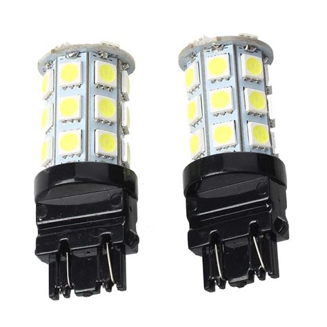 2 T20 3157 Pure White 5050 SMD 27 LED Tail Backup Turn Signal Light