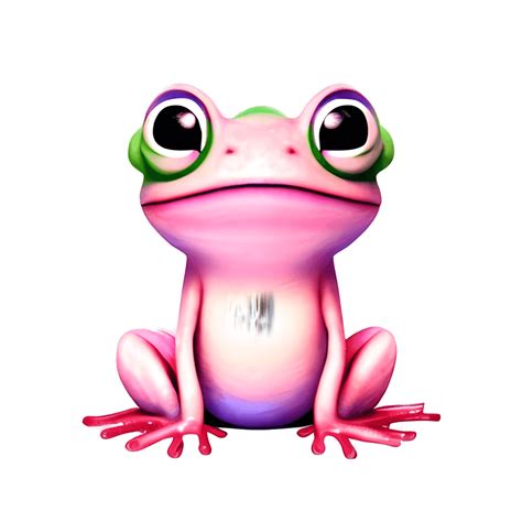 Cute Frog With Mushroom Vector · Creative Fabrica