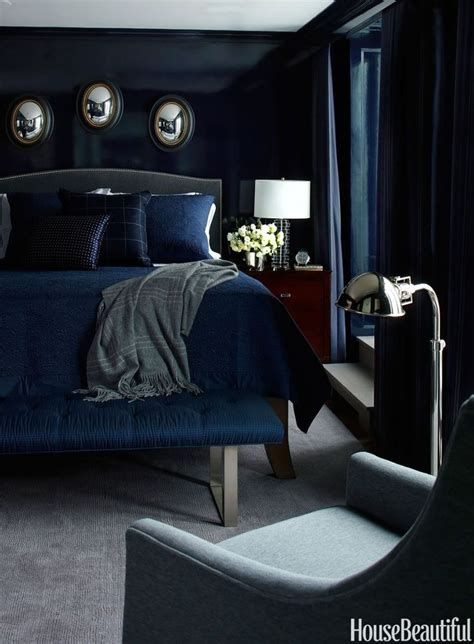 How To Make Dark Colors Work In Any Room Blue Bedroom Dark Blue