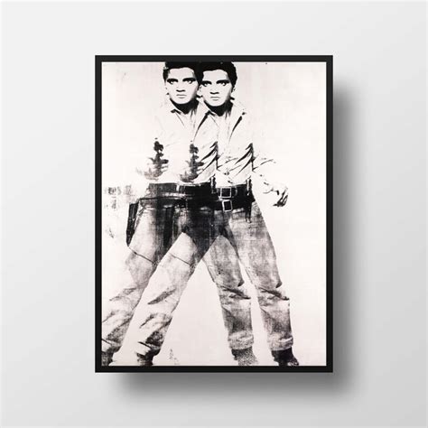 Andy Warhol Print Double Elvis Mid Century Modern Art Etsy UK