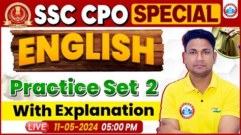 SSC CPO 2024 SSC CPO English Class SSC CPO English Practice Set 2