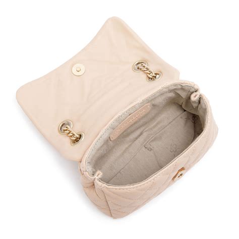 BOLSA PEQUENA COURO NUDE MATELASSÊ OLIVIA Capodarte