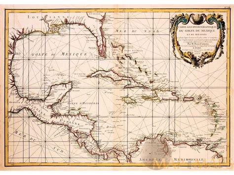 Gulf Of Mexico Antique Map Golfe Du Mexique Zannoni 1762 Mapandmaps