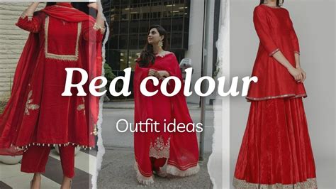 Most Attractive Red Colour Suits For Girls Red Colour Suit Designs