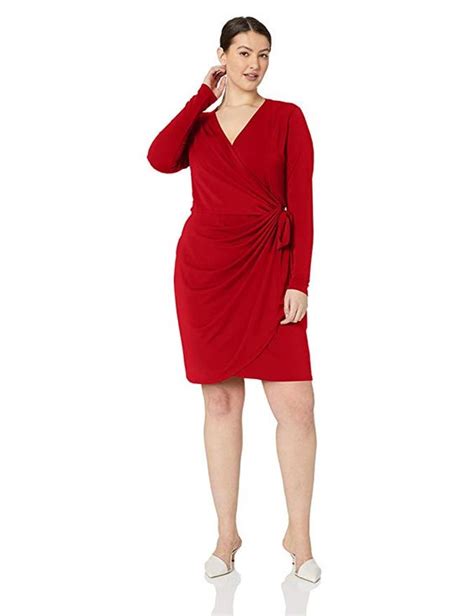 20 Plus Size Red Wrap Dresses For Curvy Women Attire Plus Size