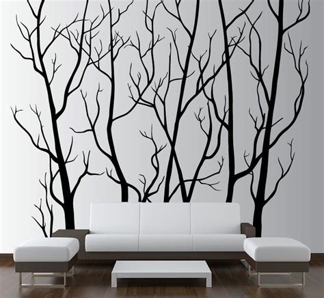 Innovativestencils Large Wall Vinyl Tree Forest Decal Removable Bird