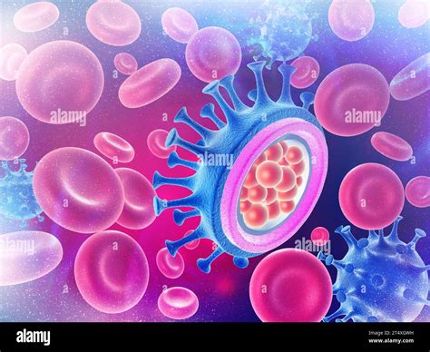 Virus In Bloodstream 3d Illustration Stock Photo Alamy