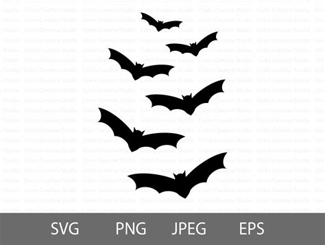 Flying Bats Svg Bat Svg Bat Swarm Svg Bat Bats Spooky Season Svg Halloween Svg Halloween