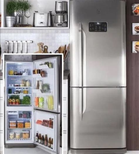 Geladeira Refrigerador Electrolux Frost Free Inox Bottom Freezer L