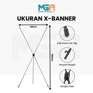 Jual X Banner Tripod Stand Banner Rangka Spanduk Standing Poster