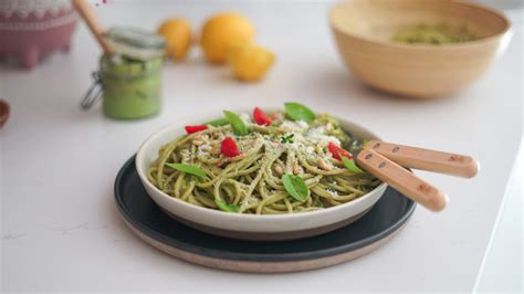 Spaghettis au pesto d avocat Les Pépites de Noisette