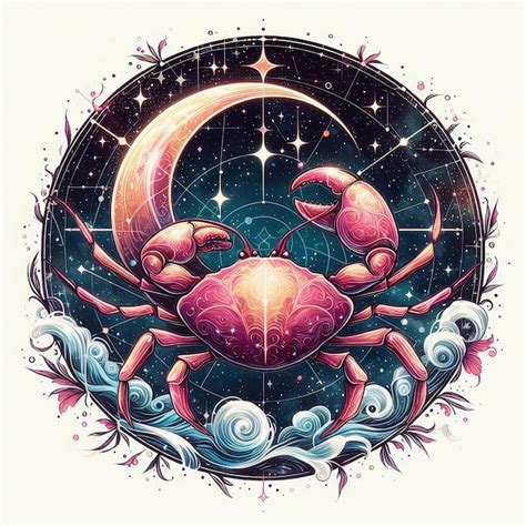 Premium Photo Illustrations Zodiac Sign Of Cancer And A Starry Sky